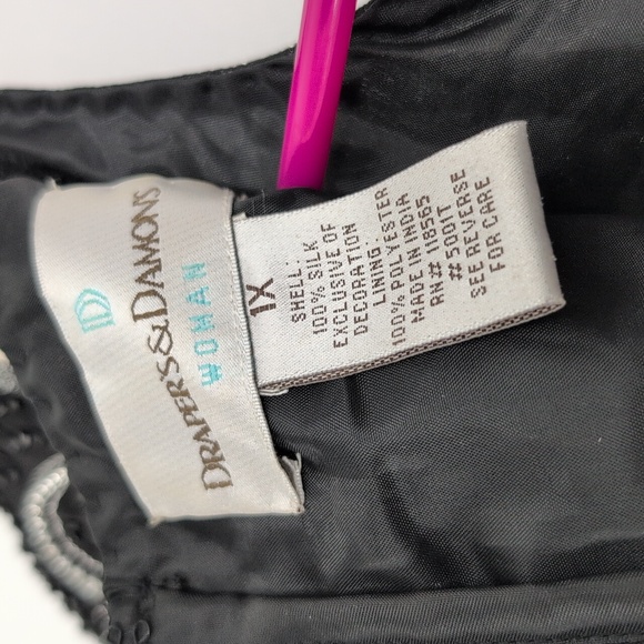 100% Silk Drapers & Damon's Top Size 1X Great Condition ! - Picture 12 of 16